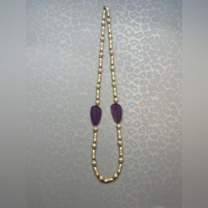 Necklace handmade brown beads with purple. Very good condition. Used once
